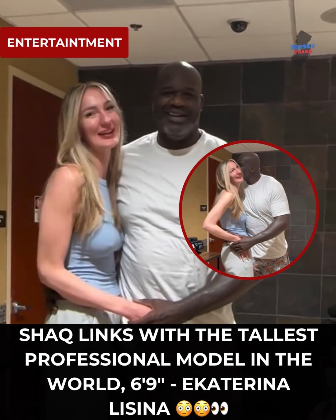 Shaq Links With The Tallest Professional Model In The World, 6'9" - Ekaterina Lisina 😳😳👀